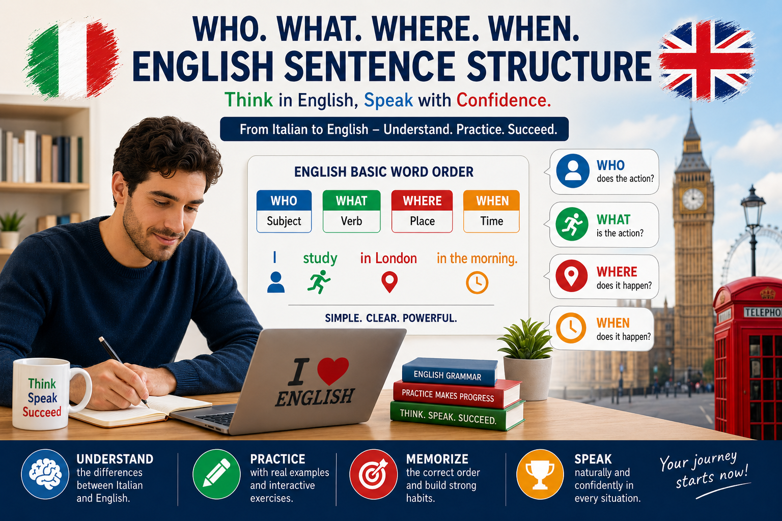 English sentence structure lesson image